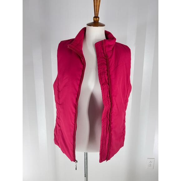 COLDWATER CREEK Women’s Dark Pink Zippered Puffer Vest Sz M - Picture 5 of 10